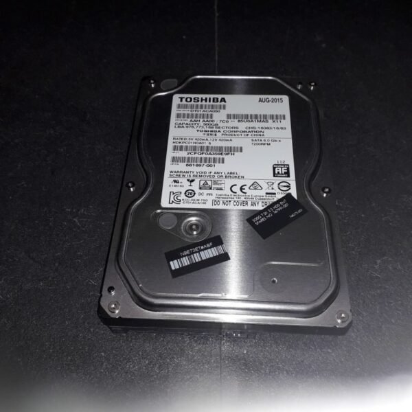 Disque dur 500 Go TOSHIBA DT01ACA050 3.5 Sata