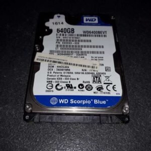 Disque dur 2.5" Sata Western Digital 640Go Modèle WD6400BEVT