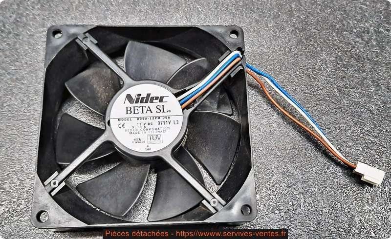 Ventilateur NIDEC D09A-12PM 05A 90x90 3 pins 12V 0.10A