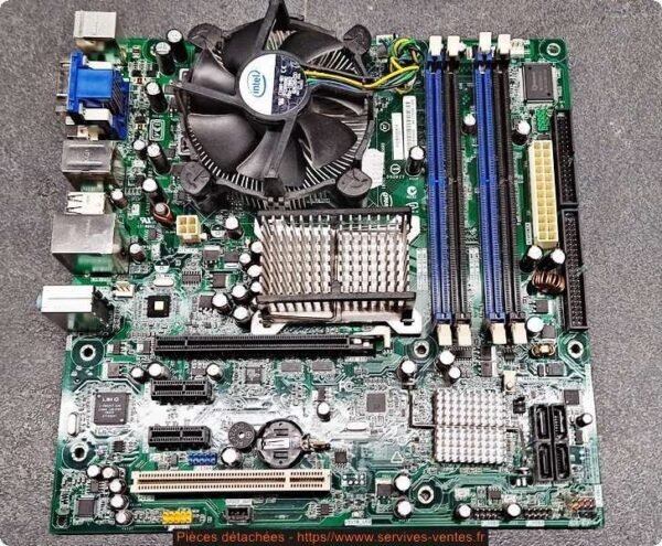 Carte mère Intel DG35EC Socket LGA775 DDR2 MicroATX, I/O Shield avec processeur et plaque arrière