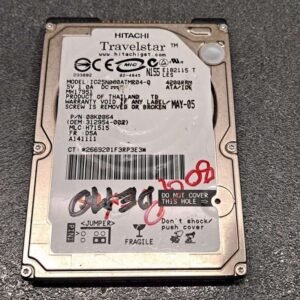 Disque dur Hitachi 2.5″ IDE IC25N080ATMR04-0 – PCB 320 08K1797 01 – MLC H79551 – 80Go