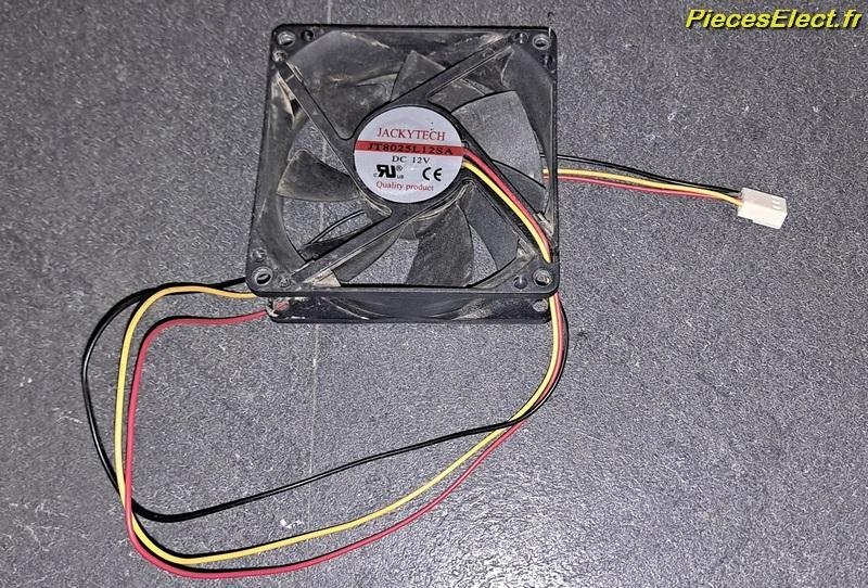 Ventilateur Jackytech JT8025L12SA 80x80x25 connecteur 3 pins