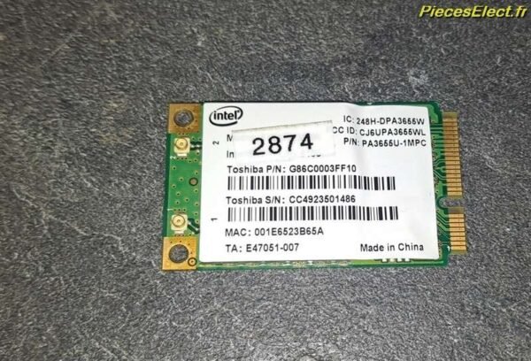 Carte Wifi Intel 512AN-MMW pour Toshiba Satellite P300