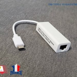Carte Réseau Lan USB 2.0 Type C vers RJ45 100 Mbps adaptateur Ethernet