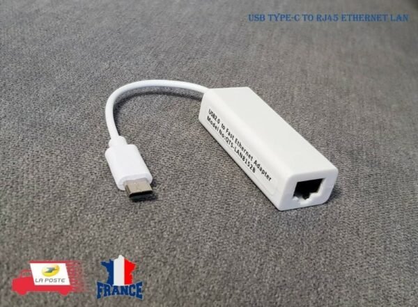 Carte Réseau Lan USB 2.0 Type C vers RJ45 100 Mbps adaptateur Ethernet