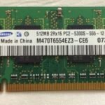 Samsung 512MB 2Rx16 PC2-5300S-555